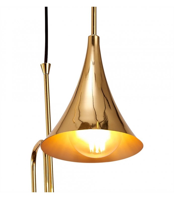 Ceiling Cluster Pendant 3 Light E27, Gold - 5