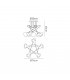 Ceiling 5 Light E27, Gold - 2