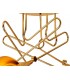 Ceiling 5 Light E27, Gold - 4