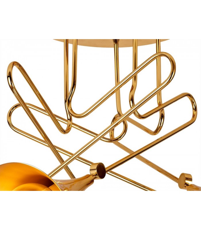 Ceiling 5 Light E27, Gold - 4