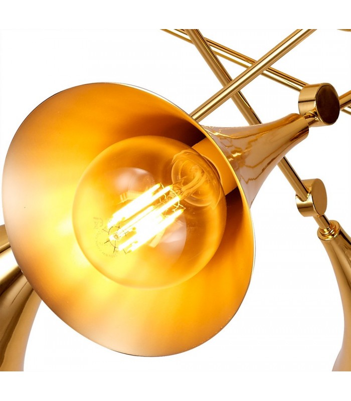 Ceiling 5 Light E27, Gold - 5