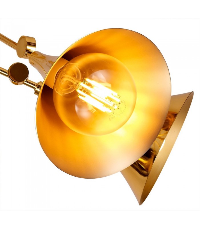 Ceiling 5 Light E27, Gold - 7