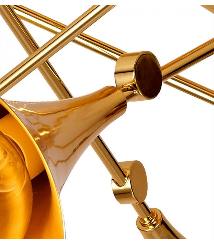 Ceiling 5 Light E27, Gold - 8