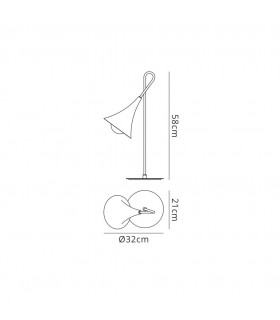 Table Task Lamp 1 Light E27, Gold - 2