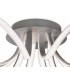 Ceiling 74cm Round 5 Looped Arms 60W LED 3000K, 4800lm, Dimmable Silver, Frosted Acrylic, Polished Chrome - 3