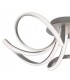 Ceiling 74cm Round 5 Looped Arms 60W LED 3000K, 4800lm, Dimmable Silver, Frosted Acrylic, Polished Chrome - 4