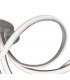 Ceiling 74cm Round 5 Looped Arms 60W LED 3000K, 4800lm, Dimmable Silver, Frosted Acrylic, Polished Chrome - 5
