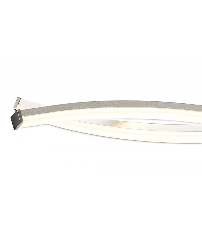 Ceiling 70.5cm Round 42W 3000K, 3700lm, Dimmable, Silver, Frosted Acrylic, Polished Chrome - 6