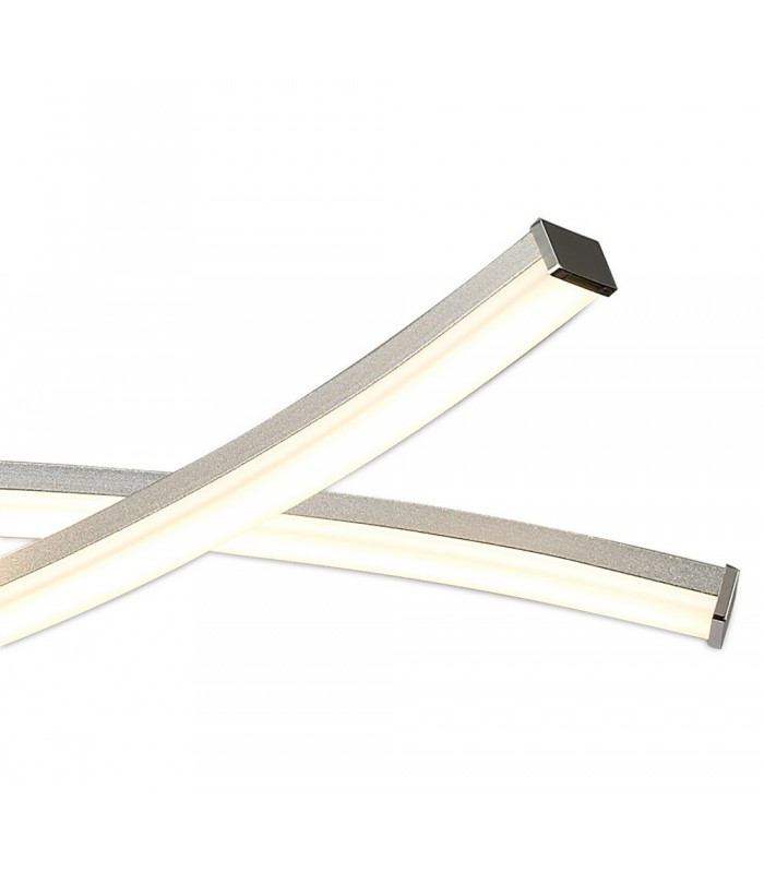 Ceiling 70.5cm Round 42W 3000K, 3700lm, Dimmable, Silver, Frosted Acrylic, Polished Chrome - 7