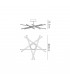 Ceiling 70.5cm Round 42W 3000K, 3700lm, Dimmable, Silver, Frosted Acrylic, Polished Chrome - 2
