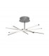Ceiling 70.5cm Round 42W 3000K, 3700lm, Dimmable, Silver, Frosted Acrylic, Polished Chrome - 4