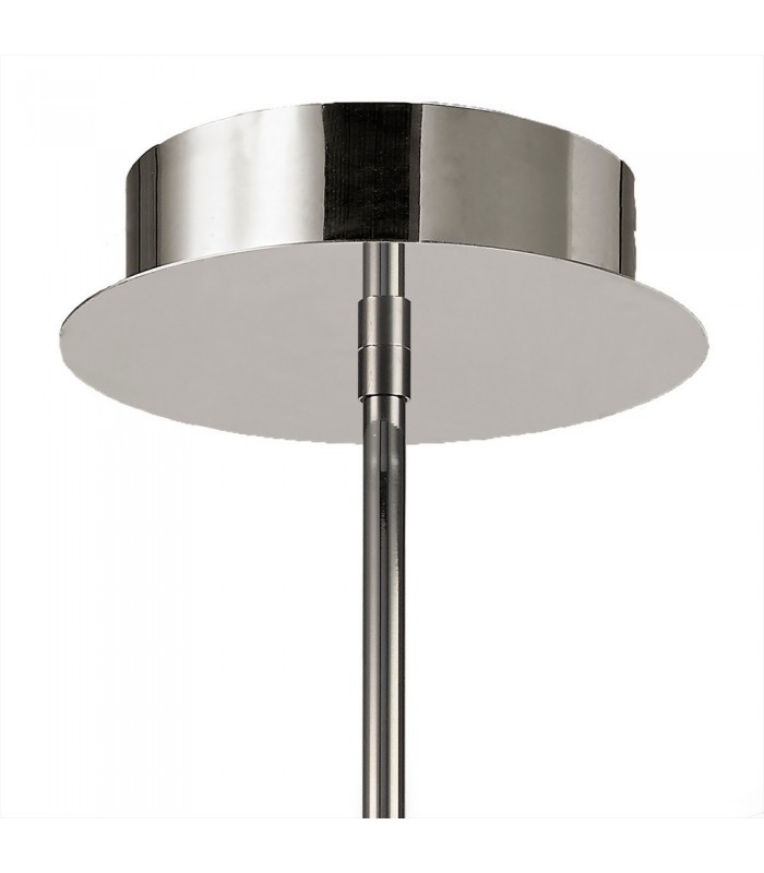 Ceiling 70.5cm Round 42W 3000K, 3700lm, Dimmable, Silver, Frosted Acrylic, Polished Chrome - 5