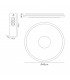 Flush Ceiling Light 48cm Round 40W LED 3000-6500K Tuneable, 3200lm, Remote Control Chrome, Acrylic - 2