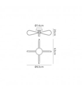 Flush Ceiling Light 40W LED 3000K, 3500lm, Polished Chrome, Frosted Acrylic - 2