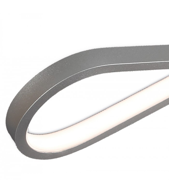 Wall Lamp 20W LED 3000K, 1750lm, Polished Chrome, White, Frosted Acrylic - 4