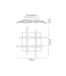 Ceiling 34W LED 3000K, 2600lm, Dimmable White, Frosted Acrylic - 2