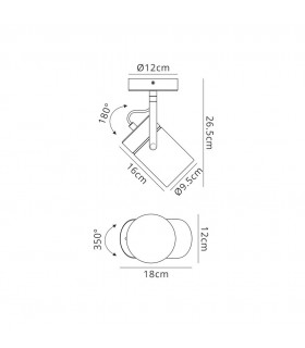 Spotlight 1L 1 x E27 Max 40W (Not Incl) White - 2