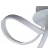 Semi Flush Ceiling Light 48cm Round 3 Looped Arms 36W LED 2800K, 2520lm, Dimmable, White, Frosted Acrylic - 4