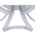 Semi Flush Ceiling Light 48cm Round 3 Looped Arms 36W LED 2800K, 2520lm, Dimmable, White, Frosted Acrylic - 5