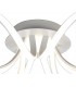 Semi Flush Ceiling Light 74cm Round 5 Looped Arms 60W LED 2800K, 4800lm, Dimmable, White, Frosted Acrylic - 3