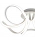 Semi Flush Ceiling Light 74cm Round 5 Looped Arms 60W LED 2800K, 4800lm, Dimmable, White, Frosted Acrylic - 4