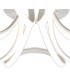 Semi Flush Ceiling Light 74cm Round 5 Looped Arms 60W LED 2800K, 4800lm, Dimmable, White, Frosted Acrylic - 6
