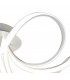 Semi Flush Ceiling Light 74cm Round 5 Looped Arms 60W LED 2800K, 4800lm, Dimmable, White, Frosted Acrylic - 7