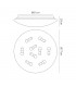 Ceiling, Wall Round 77cm, 9 x E27 (Max 20W), White Acrylic - 2