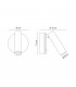 Wall, Reading Light, 3W LED, 3000K, 210lm, Switched, Satin Nickel - 2