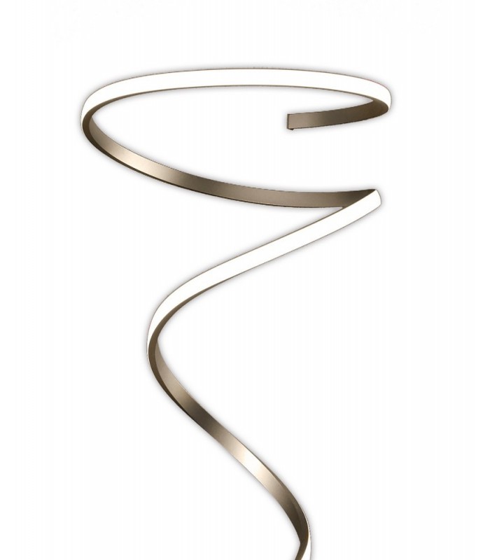 Floor Lamp 180cm, 42W LED, 3000K, 3360lm, Antique Brass - 4