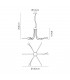 Semi Flush Ceiling Light 140cm, 80W LED, 3000K, 6400lm Dimmable, Silver Chrome - 2