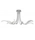 Semi Flush Ceiling Light 140cm, 80W LED, 3000K, 6400lm Dimmable, Silver Chrome - 4