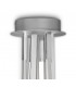 Semi Flush Ceiling Light 140cm, 80W LED, 3000K, 6400lm Dimmable, Silver Chrome - 5