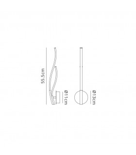 Wall Light, 12W LED, 3000K, 960lm, Silver Chrome - 2