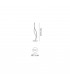 Table Lamp 55cm, 12W LED, 3000k, 960lm, Silver Chrome, Touch Dimmer - 2