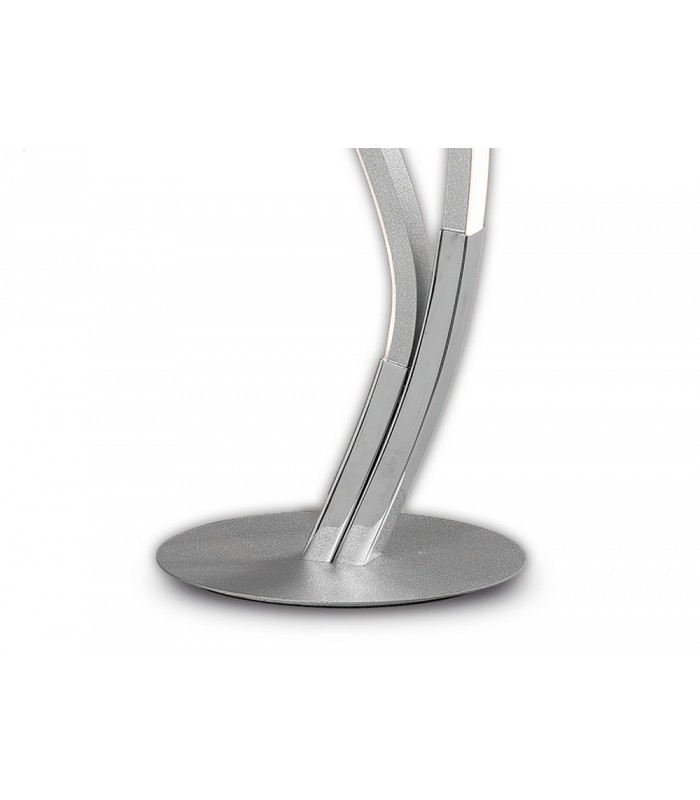 Table Lamp 55cm, 12W LED, 3000k, 960lm, Silver Chrome, Touch Dimmer - 3