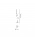 Table Lamp 84cm, 12W LED, 3000k, 960lm, Silver Chrome, Touch Dimmer - 2