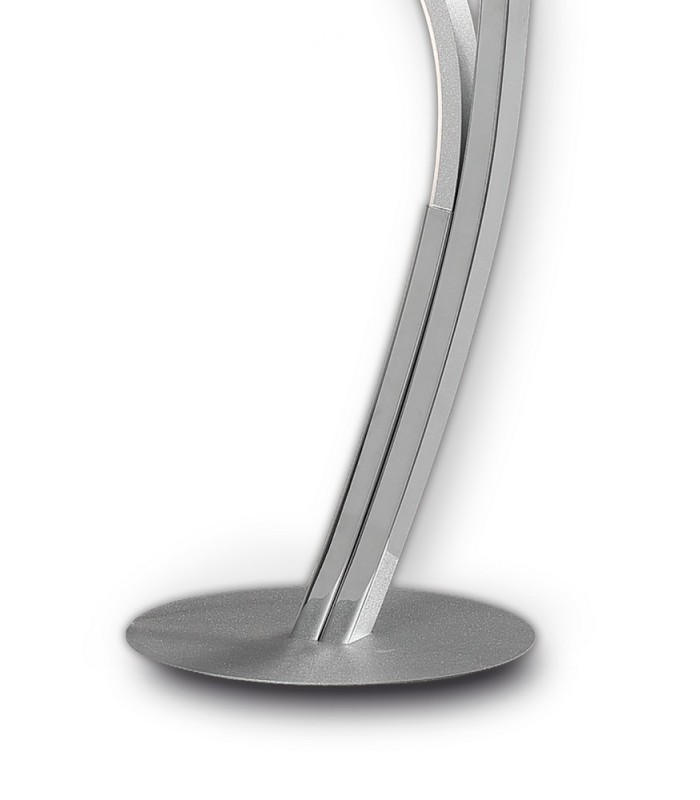 Table Lamp 84cm, 12W LED, 3000k, 960lm, Silver Chrome, Touch Dimmer - 3