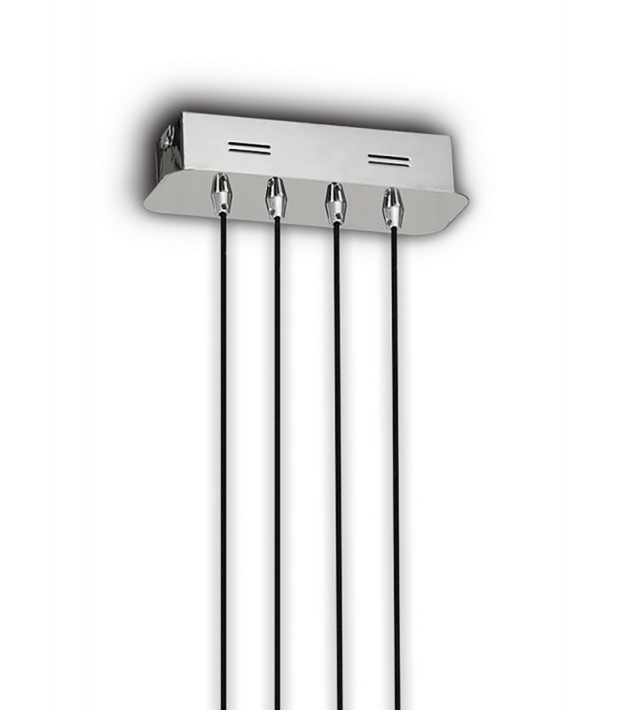Semi Flush Ceiling Light Pendant 42W LED, 3000K, 3360lm, Polished Chrome - 3