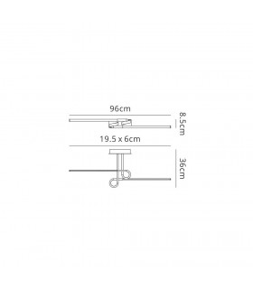 Semi Flush Ceiling Light 20W LED, 3000K, 1600lm, Polished Chrome - 2