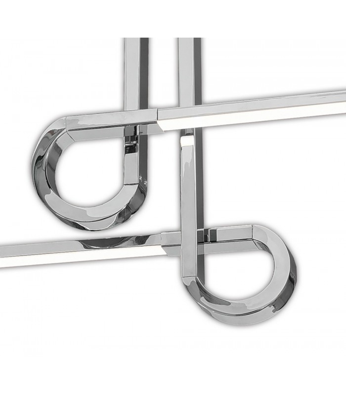 Semi Flush Ceiling Light 20W LED, 3000K, 1600lm, Polished Chrome - 5