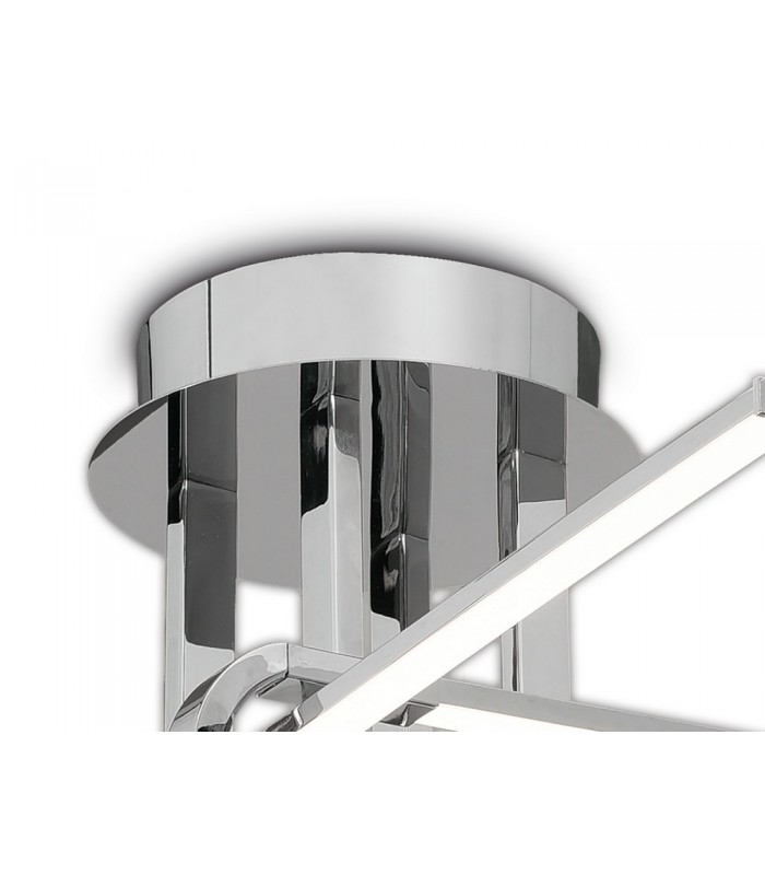 Semi Flush Ceiling Light 28W LED, 3000K, 2250lm, Polished Chrome - 3