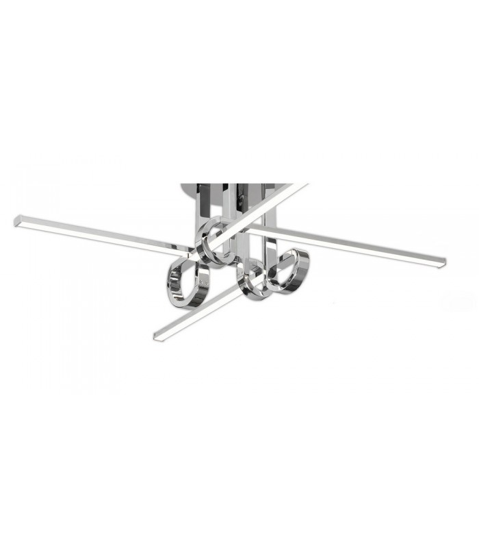 Semi Flush Ceiling Light 28W LED, 3000K, 2250lm, Polished Chrome - 4