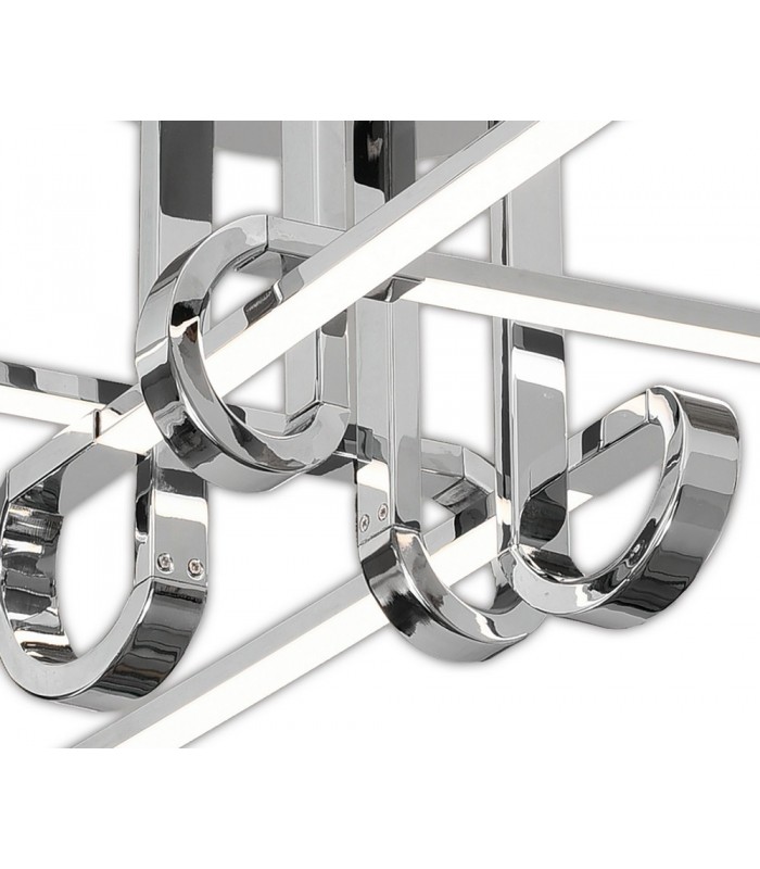 Semi Flush Ceiling Light 28W LED, 3000K, 2250lm, Polished Chrome - 5
