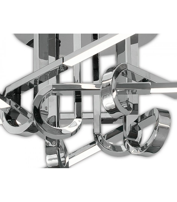 Semi Flush Ceiling Light 42W LED, 3000K, 3360lm, Polished Chrome - 5