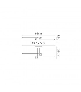 Semi Flush Ceiling Light 20W LED, 3000K, 1600lm, Antique Brass - 2