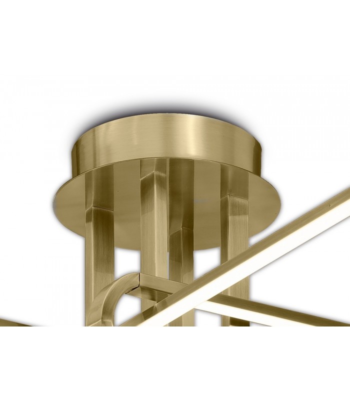 Semi Flush Ceiling Light 28W LED, 3000K, 2250lm, Antique Brass - 3