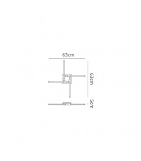 Flush Ceiling Light 24W LED, 3000K, 1950lm, Antique Brass - 2