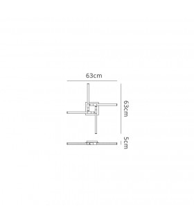 Flush Ceiling Light 24W LED, 3000K, 1950lm, Polished Chrome - 2