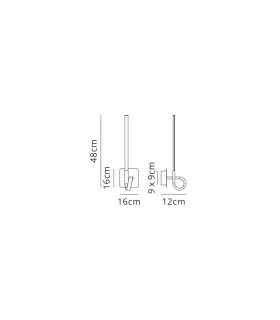 Wall Lamp 48cm, 6W LED, 3000K, 480lm, Polished Chrome - 2